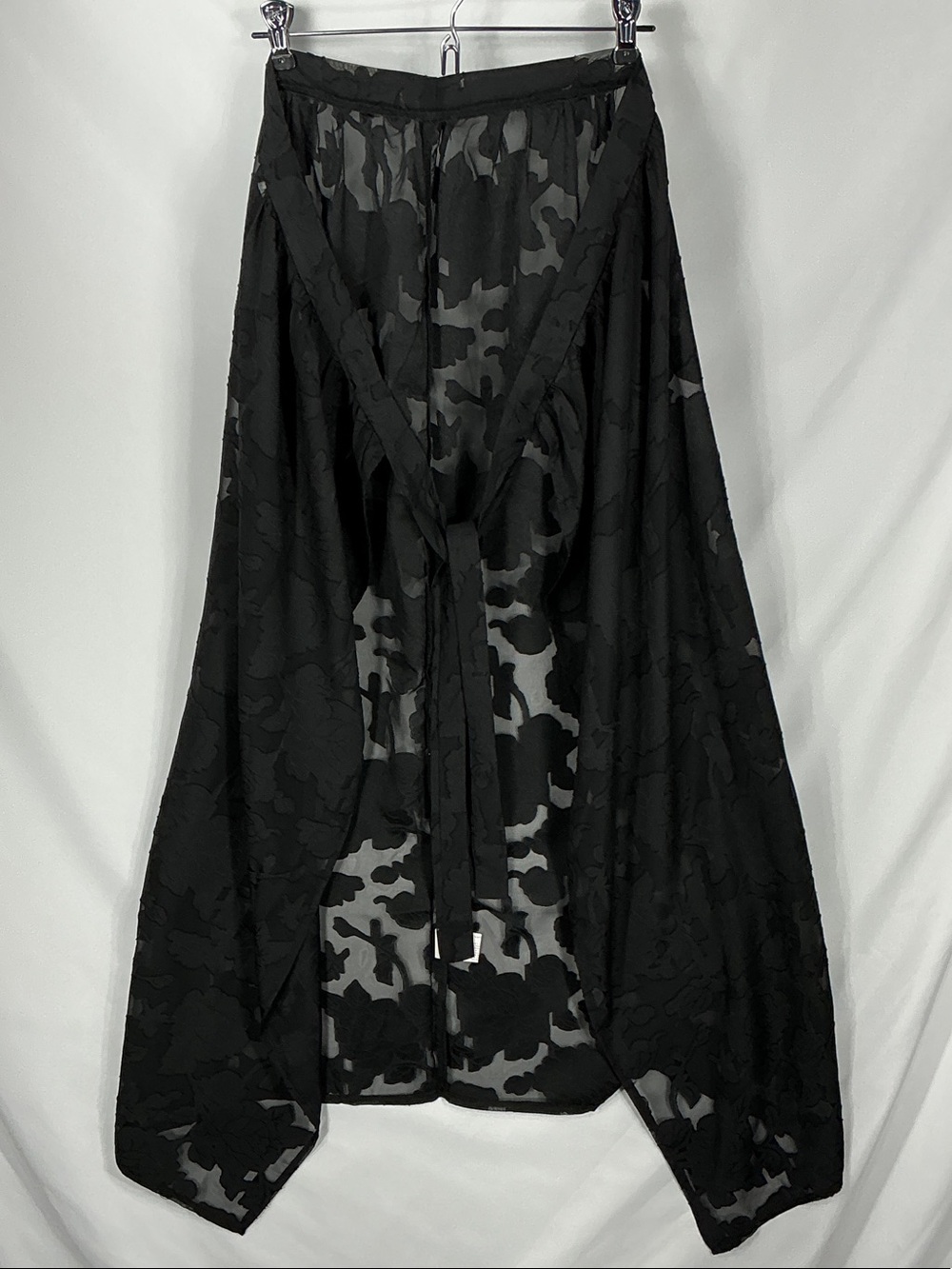 AIMAGE Black Sarong Sheer Lace Swimsuit Coverup Wrap Skirt Plus Size XL